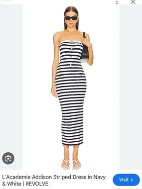 L’Academie Addison Striped Revolve Dress